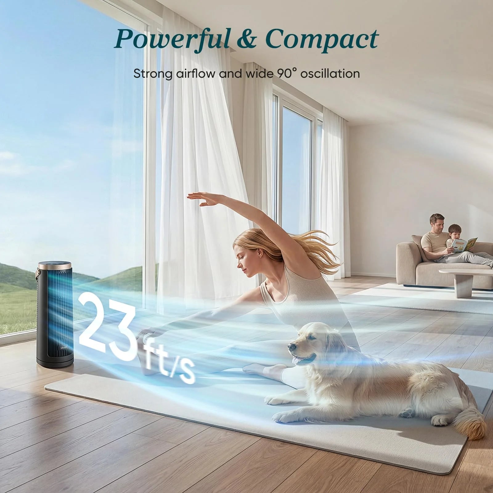 Levoit Windi Mini Pro Portable Desk Tower Fan