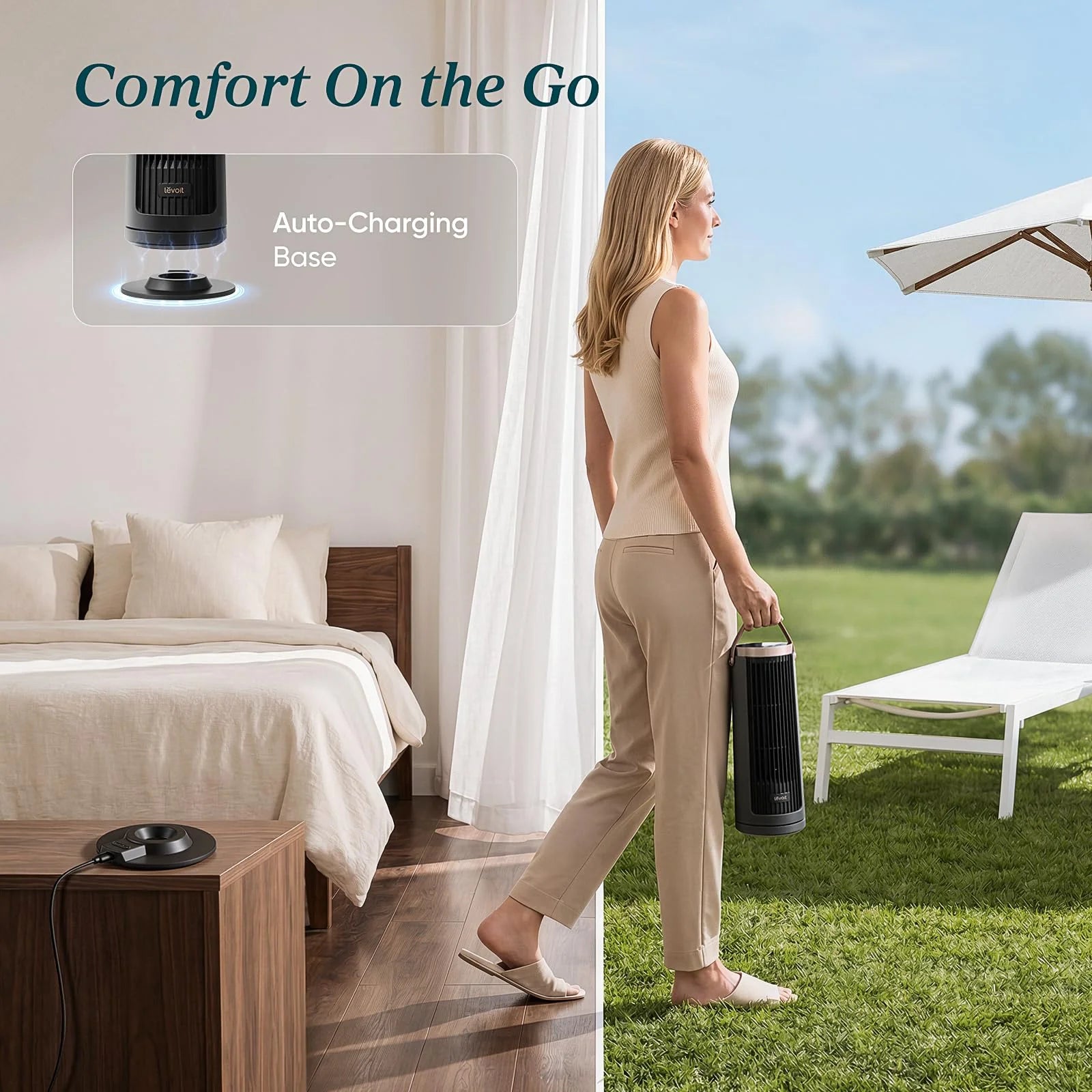 Levoit Windi Mini Pro Portable Desk Tower Fan