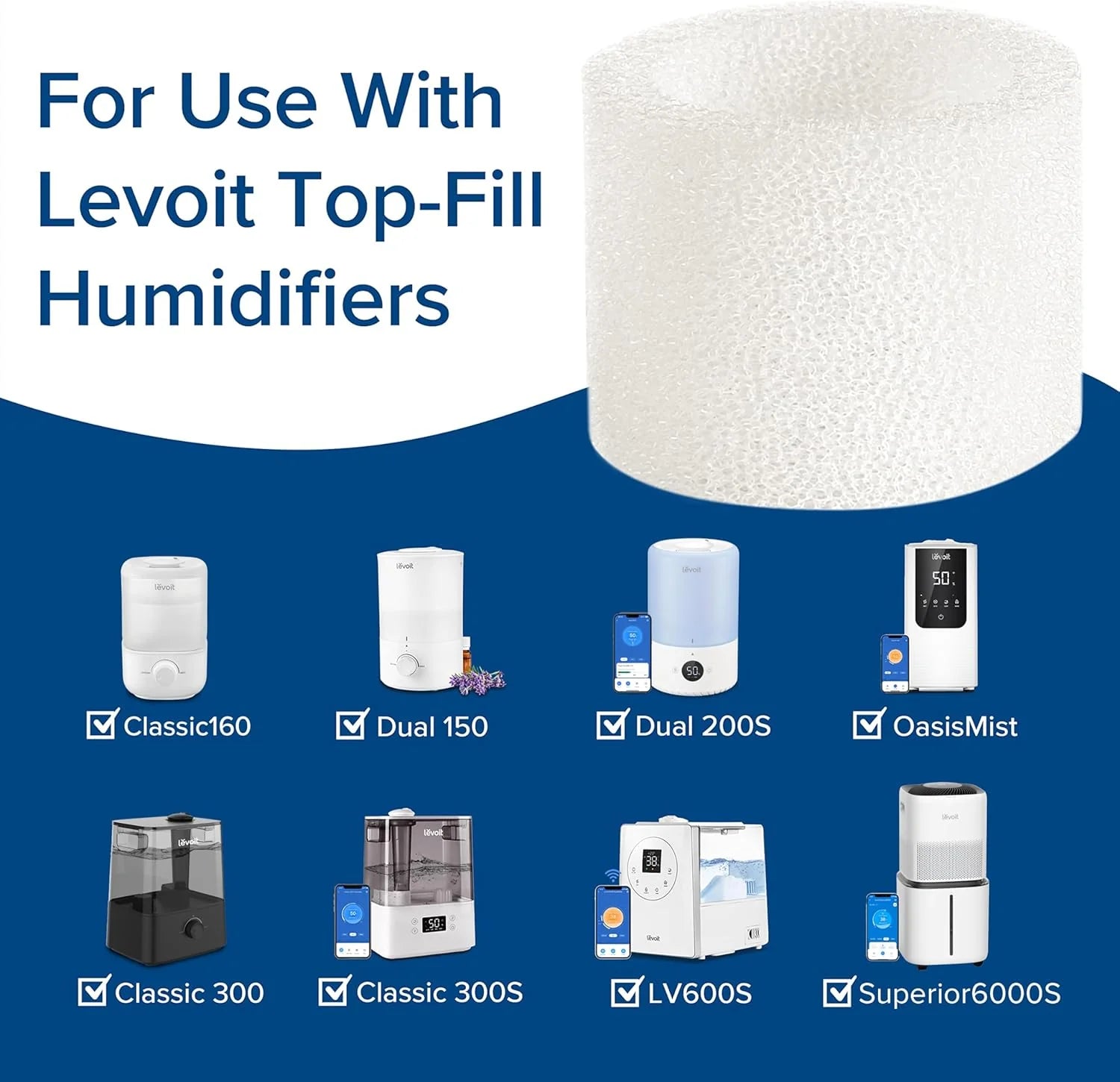 Levoit Humidifier Replacement Filters (10-Pack)