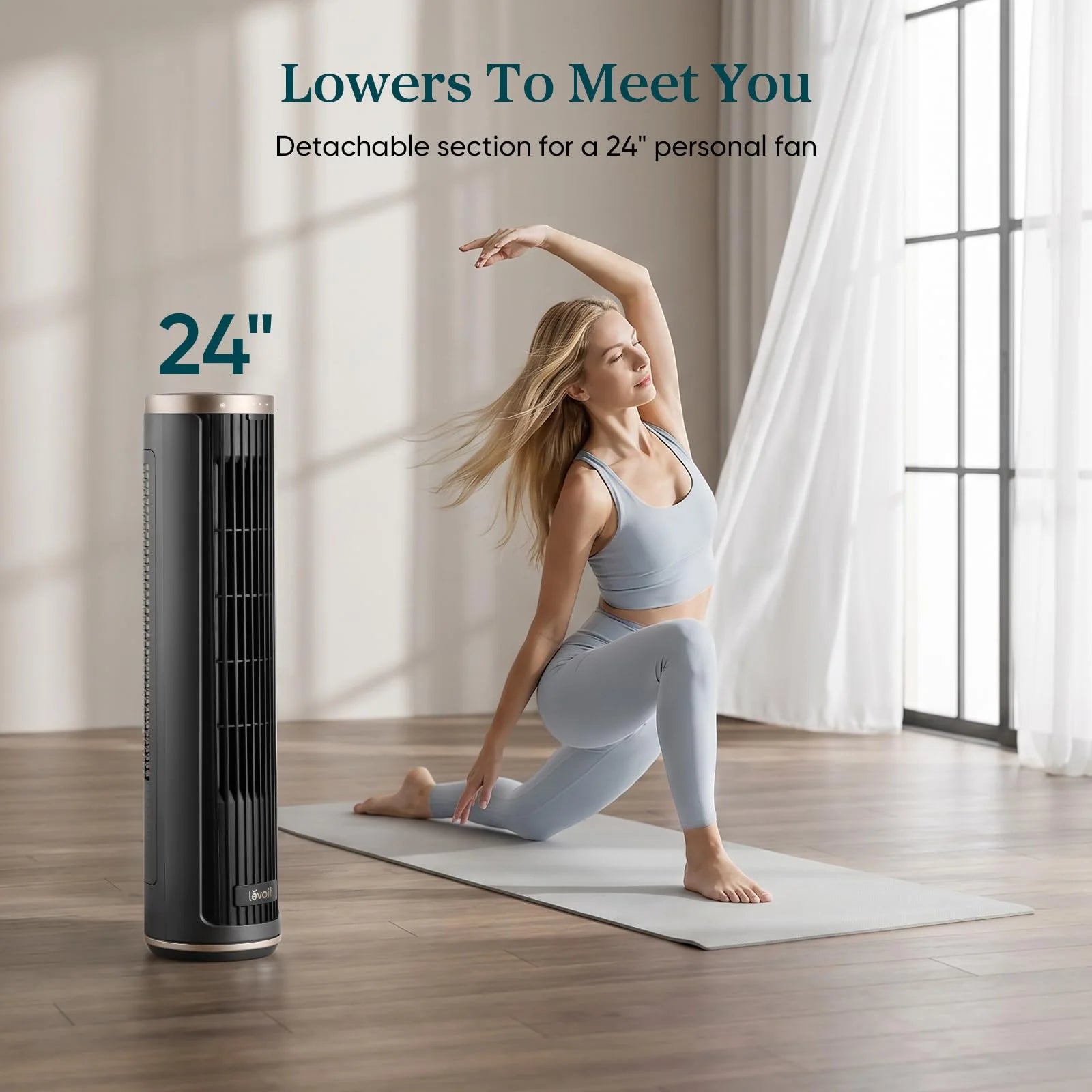 LEVOIT Windi Lift Smart Tower Fan